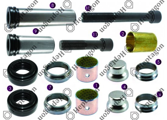 PIN REPAIR KIT / 2004 140 140 / MERITOR : MCK1102,  DAF : 1522034,  MAN : 35503109496,  81.50802.6021,  81508026021,  ZF : 0501213164