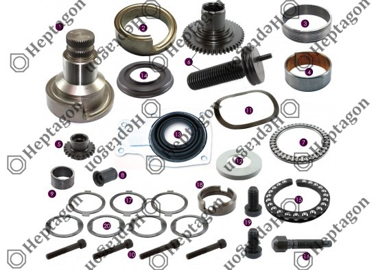 ADJUSTING MECHANISM SET FRONT LEFT / 2004 140 153