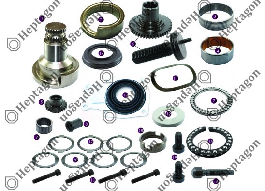 ADJUSTING MECHANISM SET (FRONT RIGHT) / 2004 140 523